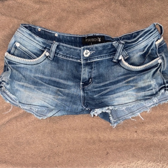 PLAYBOY Pants - Women’s Y2K PLAYBOY Denim Shorts